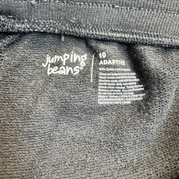 Jumping Beans Adaptive Seated Wide Leg Terry Pants Girls Size 10 Black - Picture 5 of 8